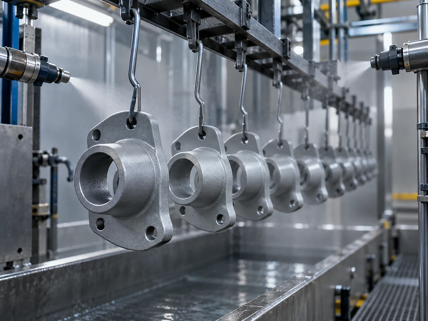 Beispiel aus der Vulkanisationsvorbereitung mit beschichteten Metallteilen